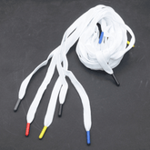 127cm / Ø5MM / 12MM long Sweater / Trousers Cord White with Cord Ends #COR4002 - ACCESSOIRES LEDUC BV